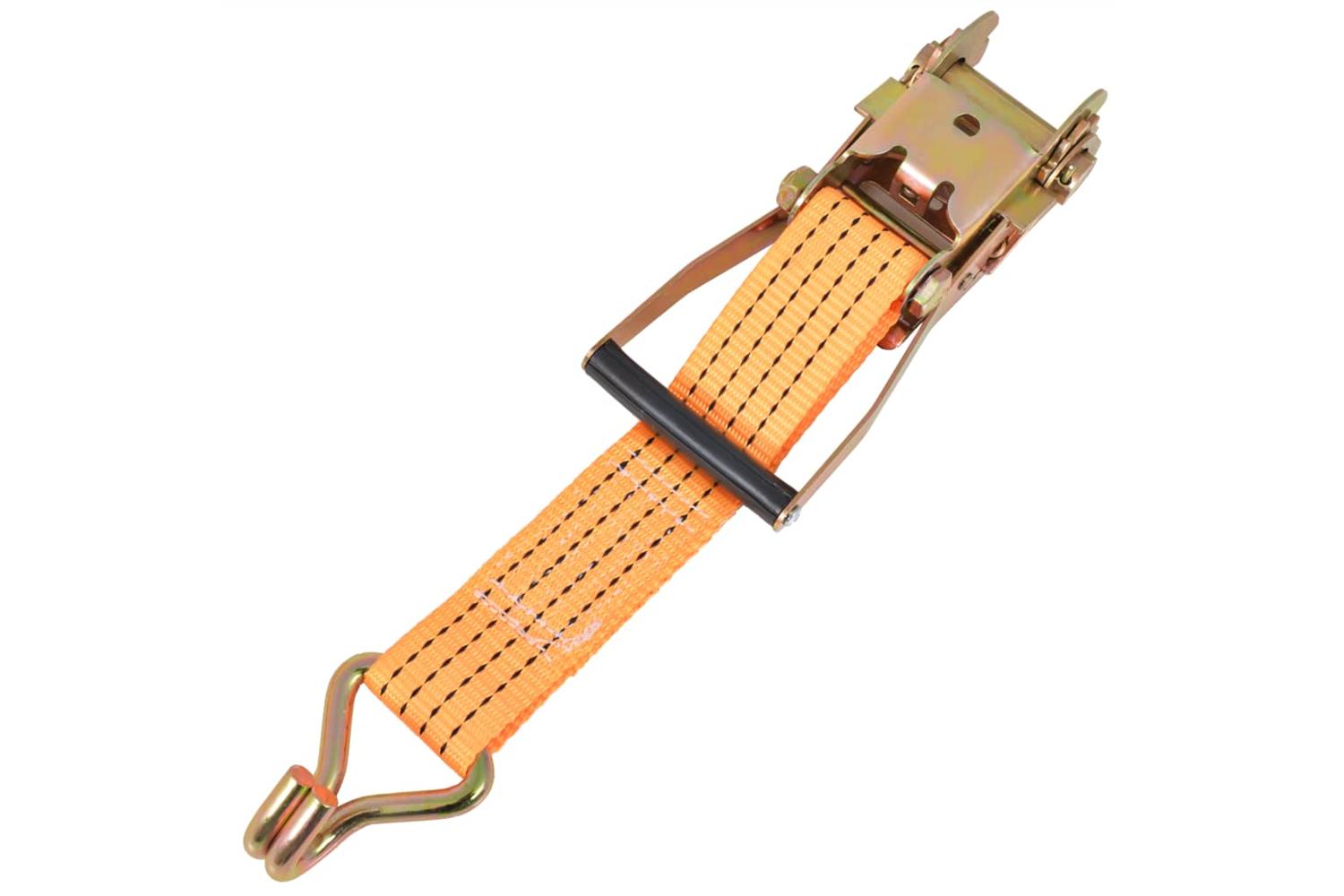 Vidaxl 142663 Ratchet Tie Down Straps 10 Pcs 2 Tonnes 8mx50mm Orange-4
