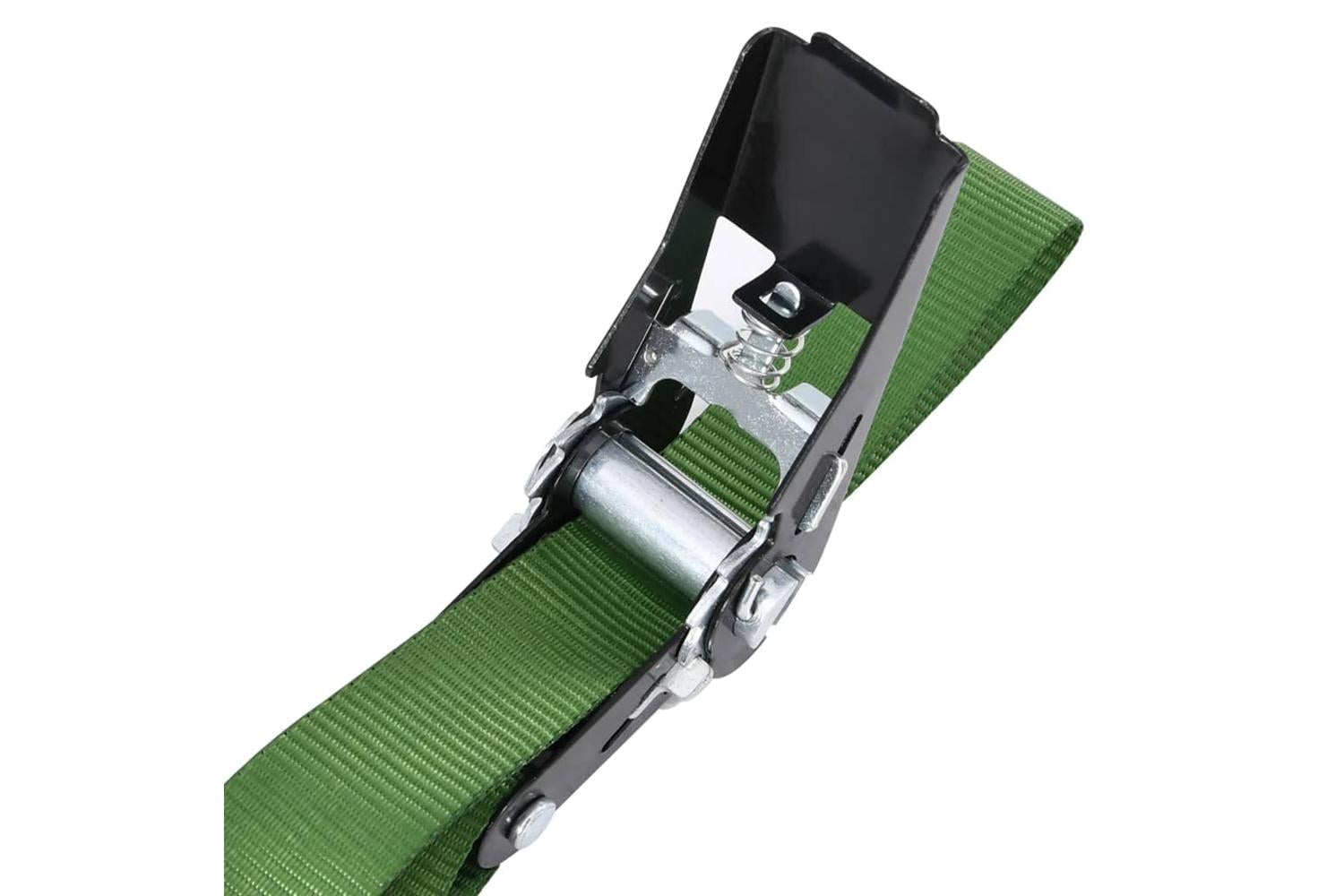 Vidaxl 148894 Ratchet Tie Down Straps 10 Pcs 800 Dan 6 M Green-6