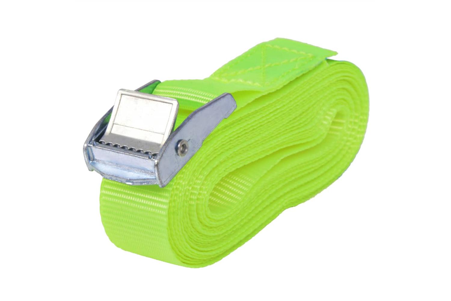 Vidaxl 142664 Straps 10 Pcs 0.25 Tonnes 5mx25mm Fluorescent Green-2
