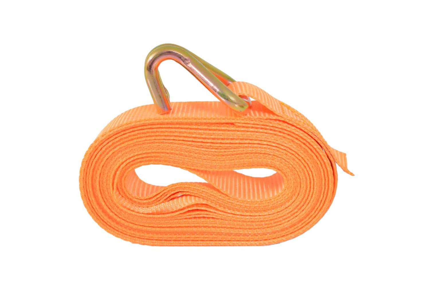 Vidaxl 142659 Ratchet Tie Down Straps 10pcs 0.4 Tonnes 6mx25mm Orange-3
