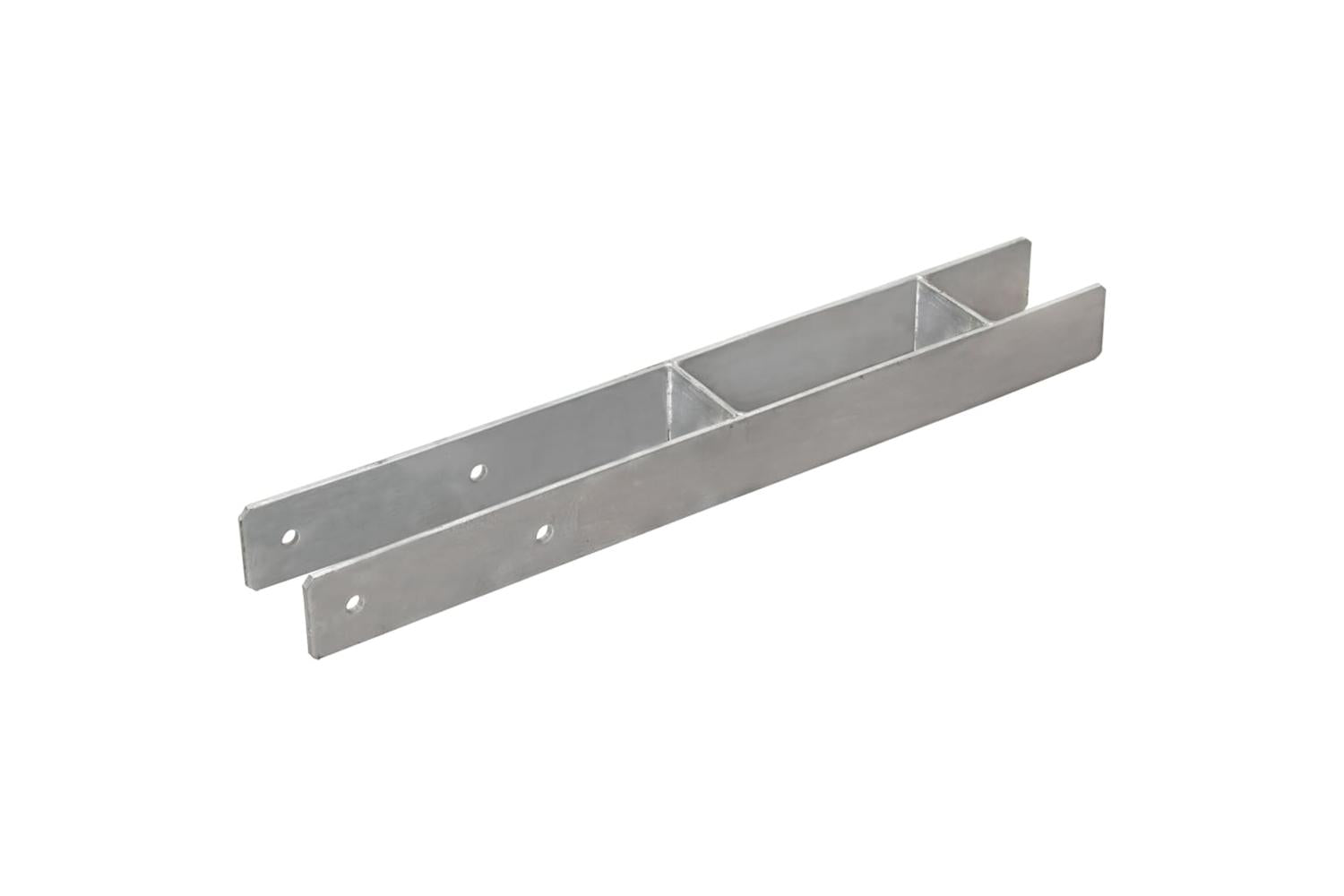 vidaXL 145294 Fence Anchors 6 Pcs Silver 7x6x60cm Galvanised Steel-2