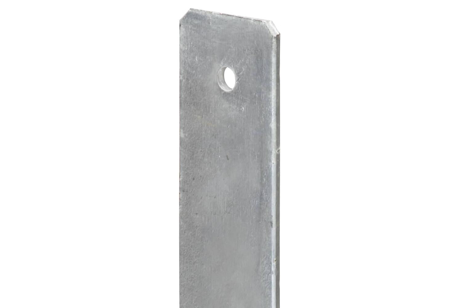 vidaXL 145294 Fence Anchors 6 Pcs Silver 7x6x60cm Galvanised Steel-5