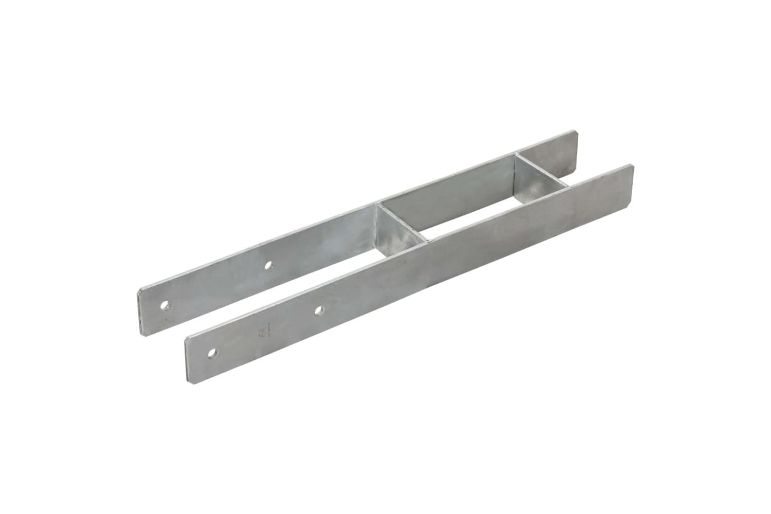 vidaXL 145300 Fence Anchors 6 Pcs Silver 9x6x60cm Galvanised Steel-2