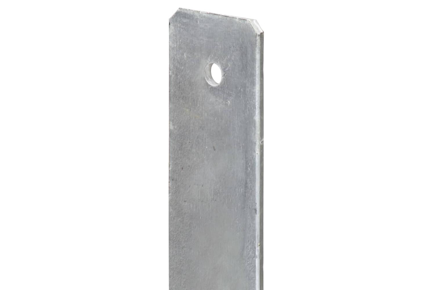 vidaXL 145300 Fence Anchors 6 Pcs Silver 9x6x60cm Galvanised Steel-5