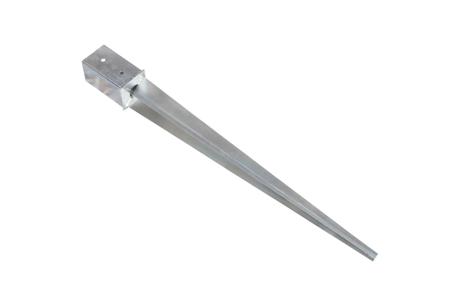 vidaXL 145411 Ground Spikes 6 Pcs Silver 8x8x91cm Galvanised Steel-3