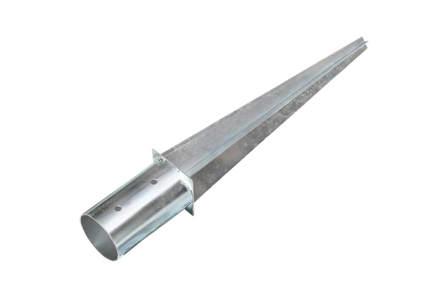 vidaXL 145429 Ground Spikes 2 Pcs Silver 8x61cm Galvanised Steel-3