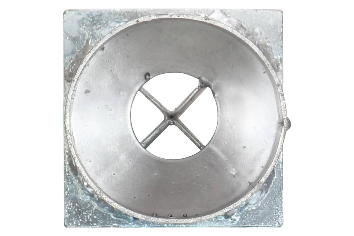 vidaXL 145429 Ground Spikes 2 Pcs Silver 8x61cm Galvanised Steel-5