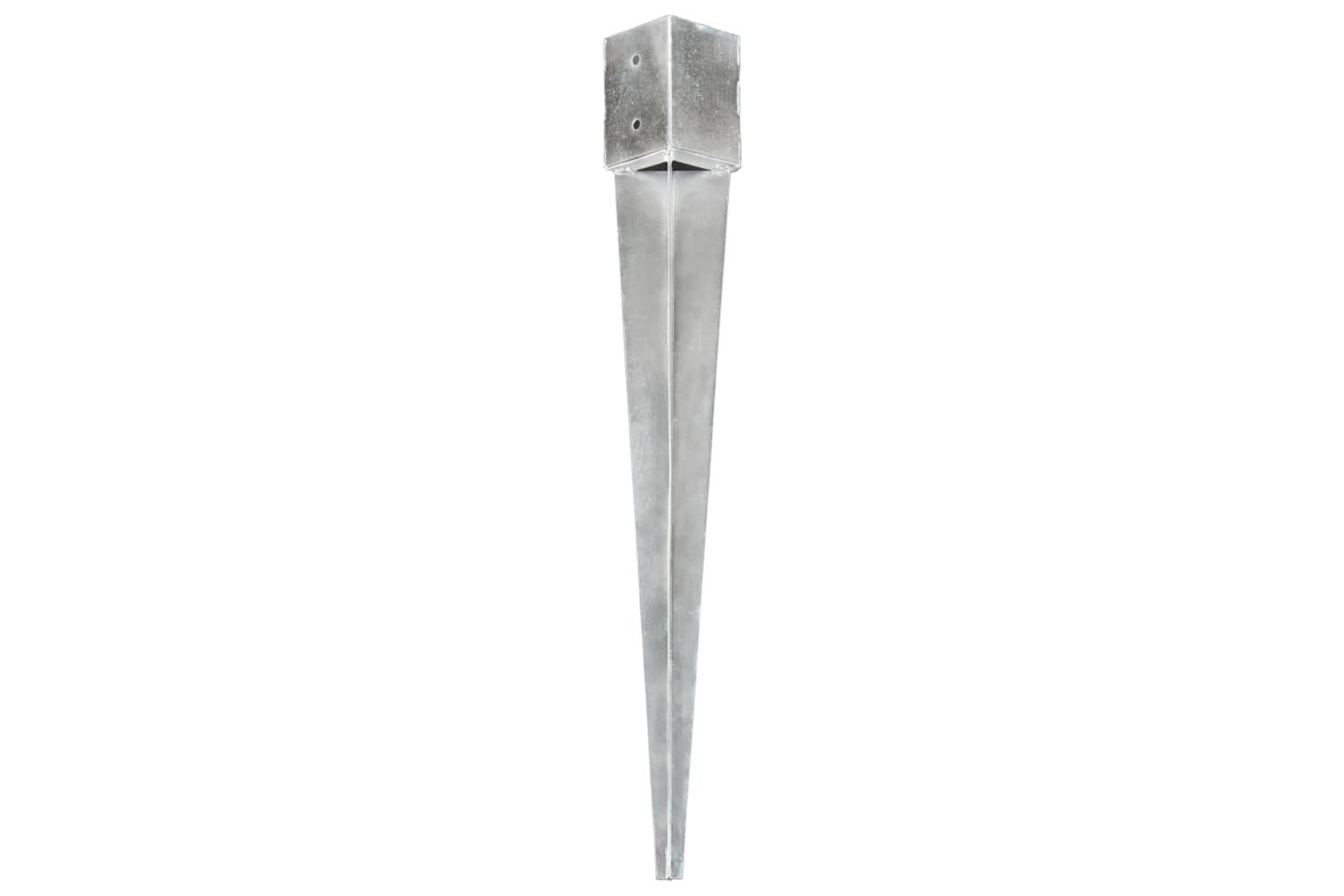 vidaXL 145424 Ground Spikes 12 Pcs Silver 10x10x91cm Galvanised Steel-2