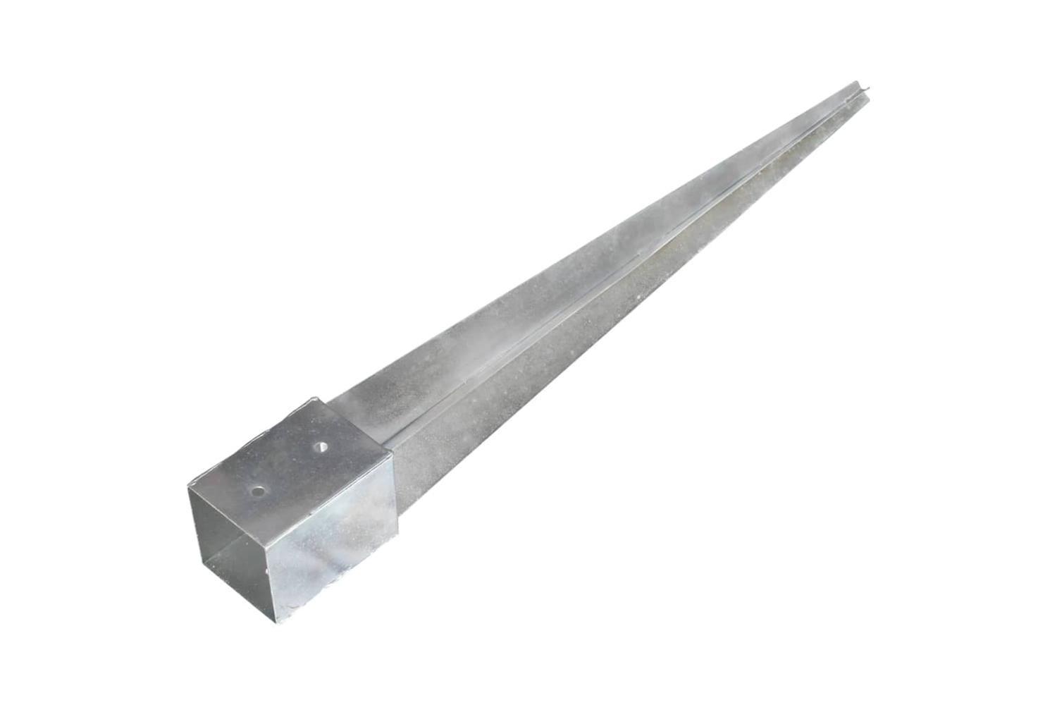 vidaXL 145424 Ground Spikes 12 Pcs Silver 10x10x91cm Galvanised Steel-3
