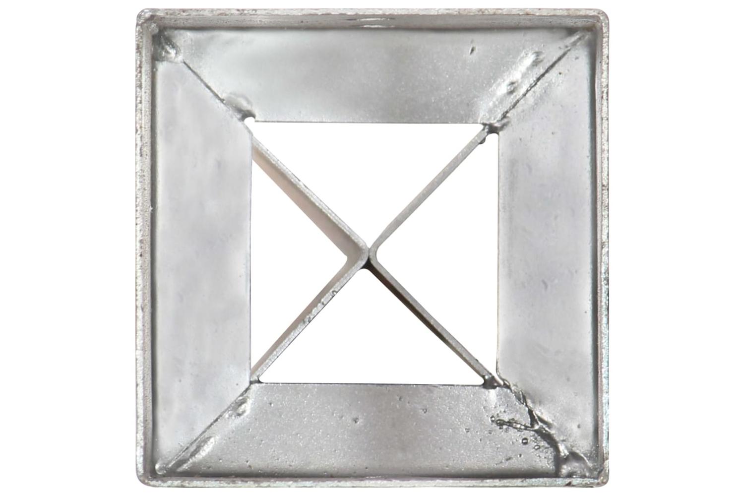 vidaXL 145424 Ground Spikes 12 Pcs Silver 10x10x91cm Galvanised Steel-5