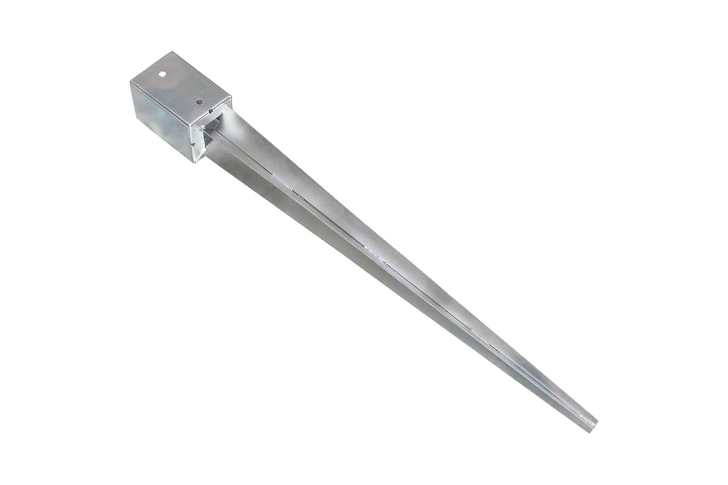 vidaXL 145418 Ground Spikes 12 Pcs Silver 9x9x90cm Galvanised Steel-3