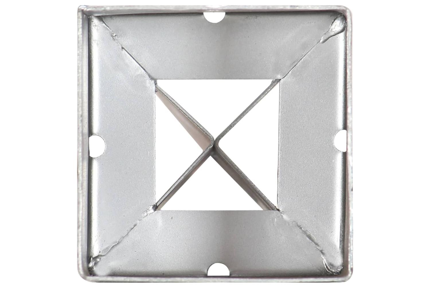 vidaXL 145418 Ground Spikes 12 Pcs Silver 9x9x90cm Galvanised Steel-5