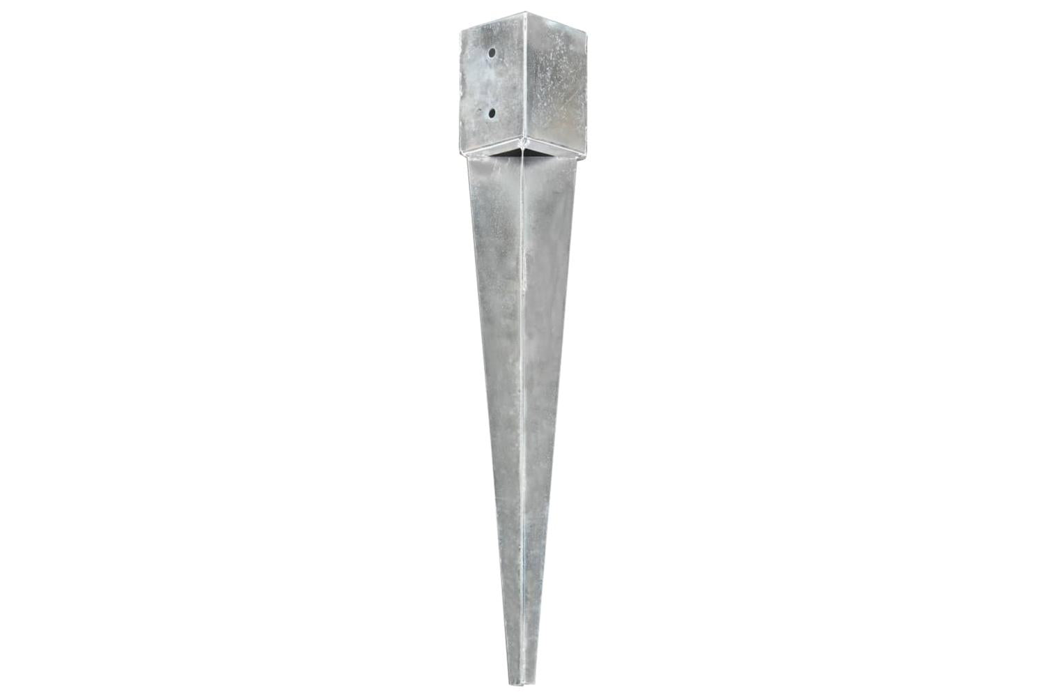 vidaXL 145421 Ground Spikes 12 Pcs Silver 10x10x76cm Galvanised Steel-2