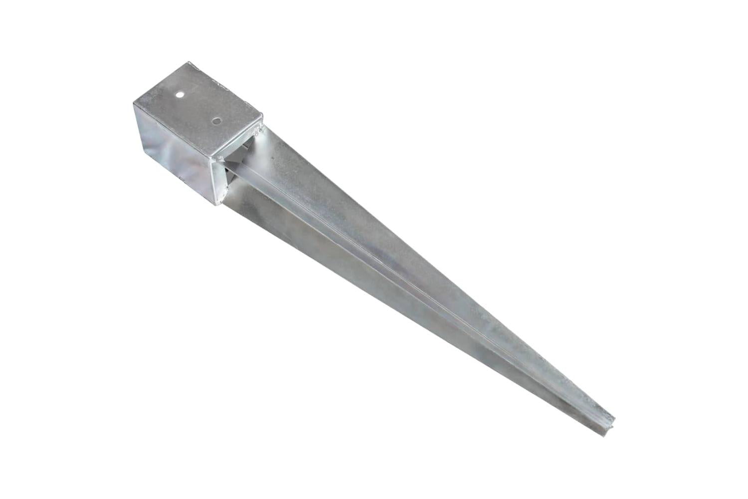 vidaXL 145421 Ground Spikes 12 Pcs Silver 10x10x76cm Galvanised Steel-3