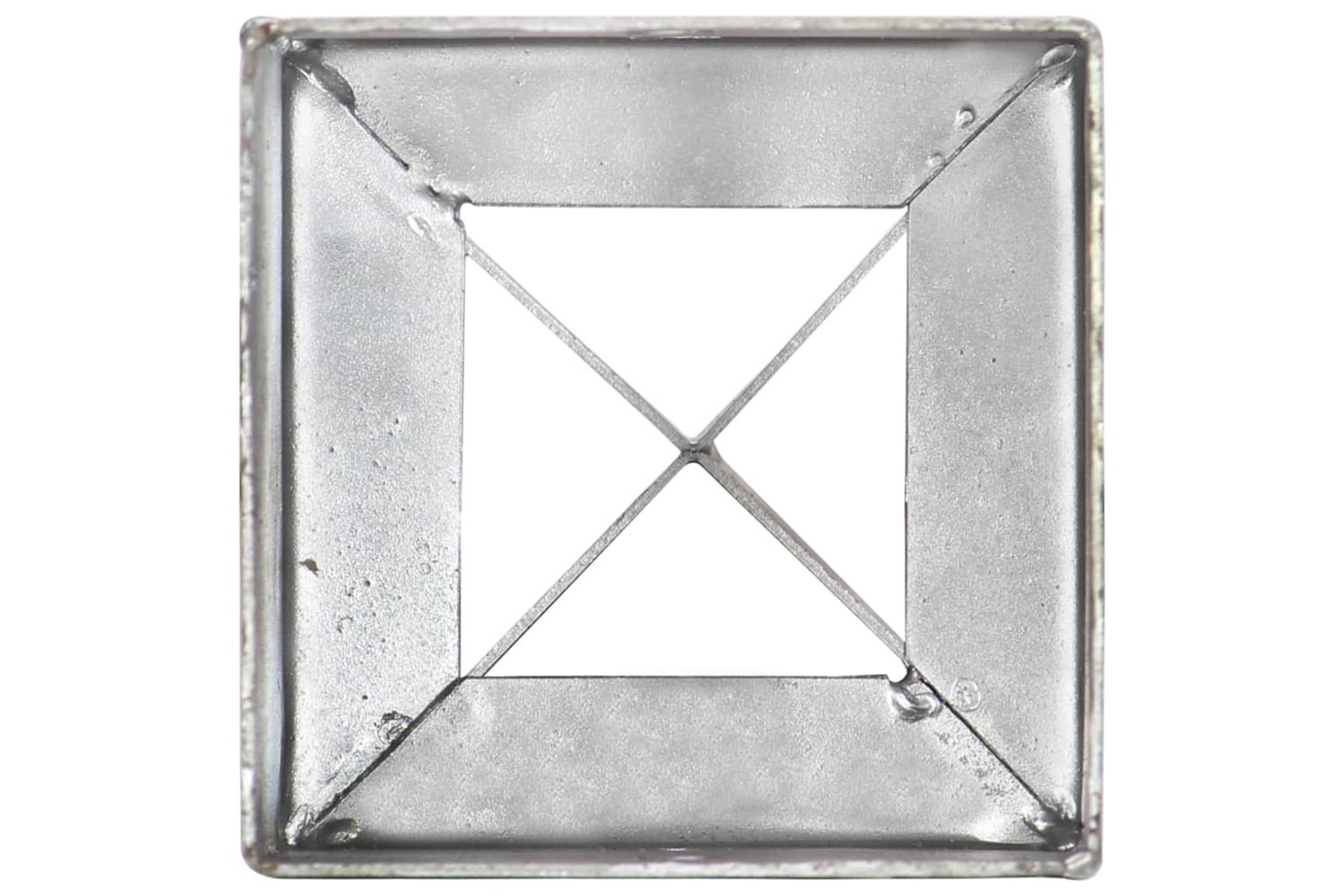 vidaXL 145421 Ground Spikes 12 Pcs Silver 10x10x76cm Galvanised Steel-5