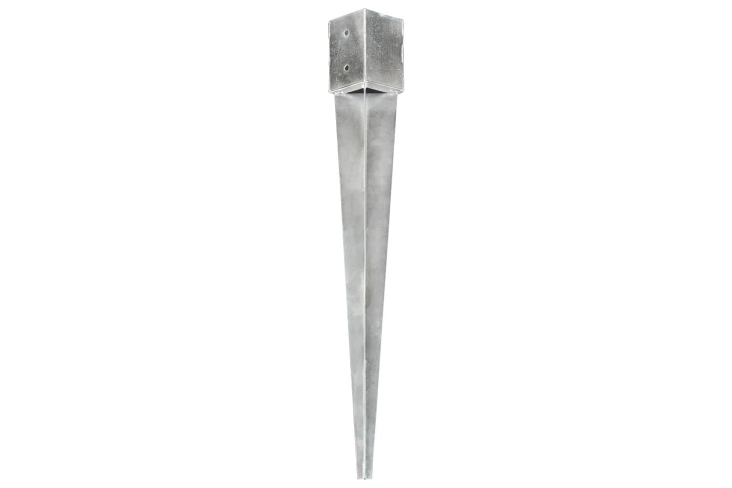 vidaXL 145426 Ground Spikes 6 Pcs Silver 12x12x89cm Galvanised Steel-2