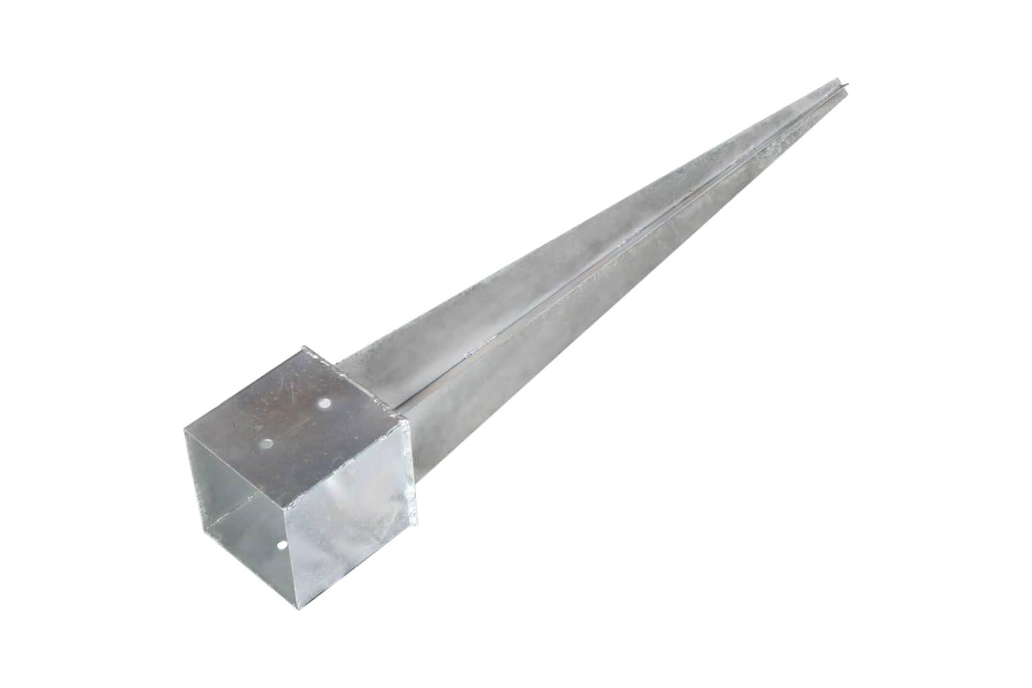 vidaXL 145428 Ground Spikes 6 Pcs Silver 14x14x91cm Galvanised Steel-3