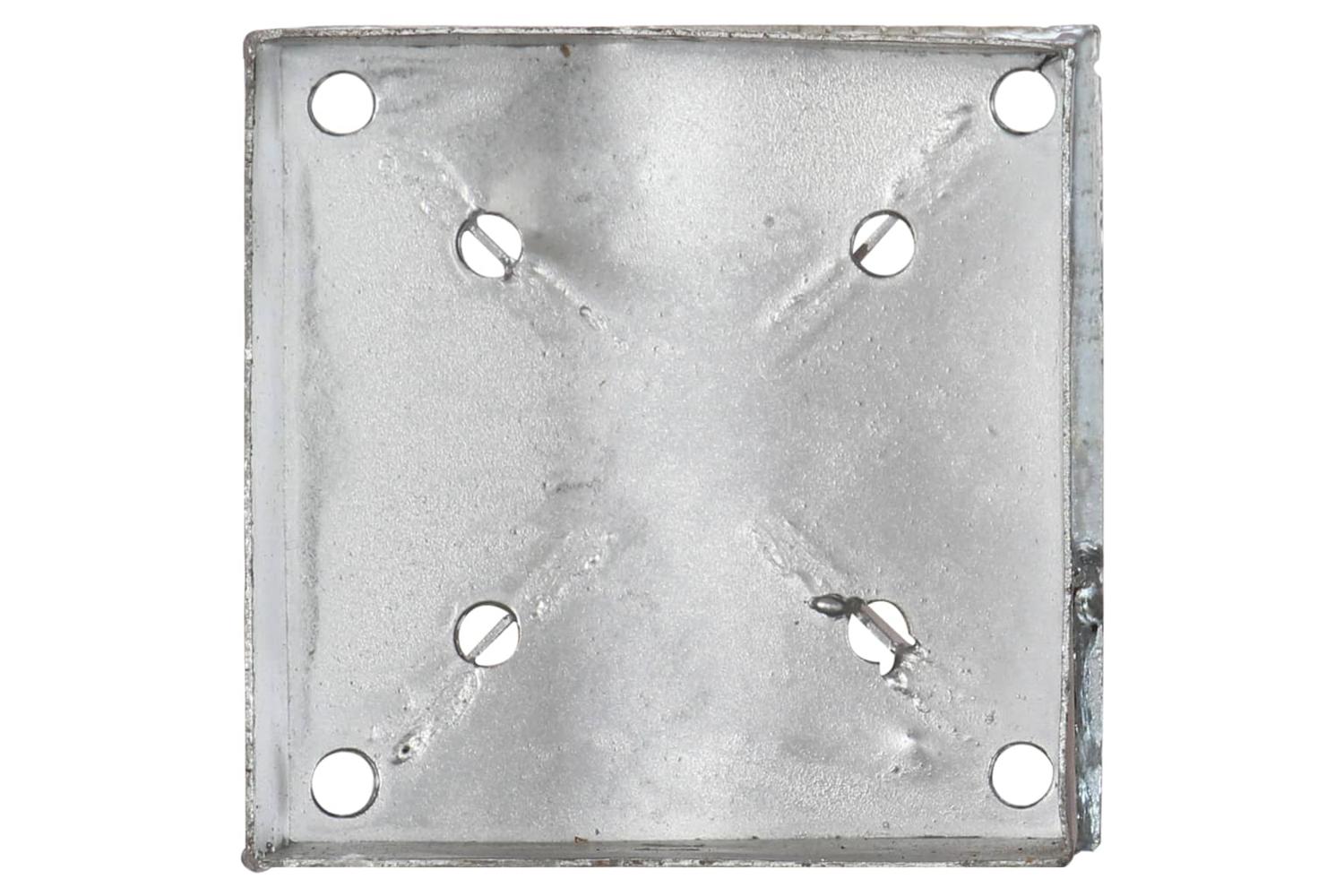 vidaXL 145428 Ground Spikes 6 Pcs Silver 14x14x91cm Galvanised Steel-5