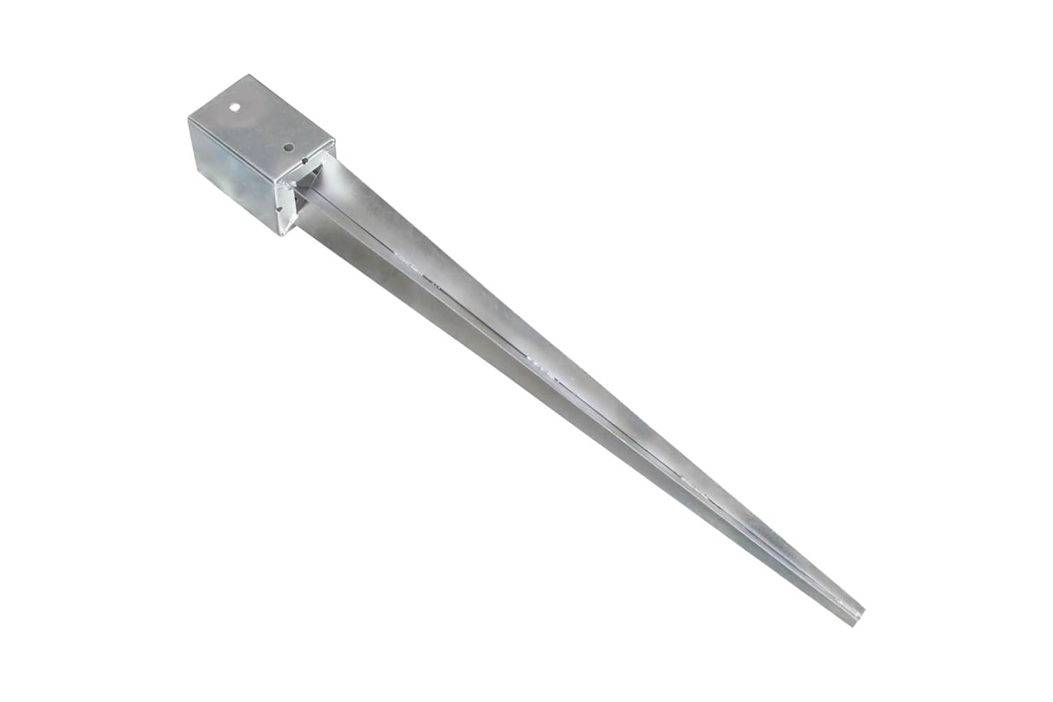 vidaXL 145417 Ground Spikes 6 Pcs Silver 9x9x90cm Galvanised Steel-3