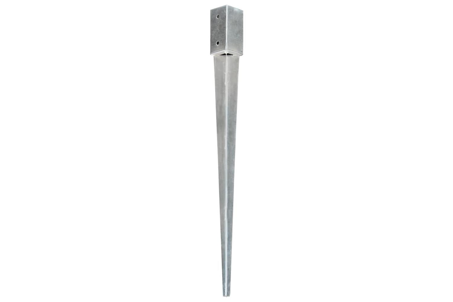 vidaXL 145406 Ground Spikes 12 Pcs Silver 7x7x90cm Galvanised Steel-2