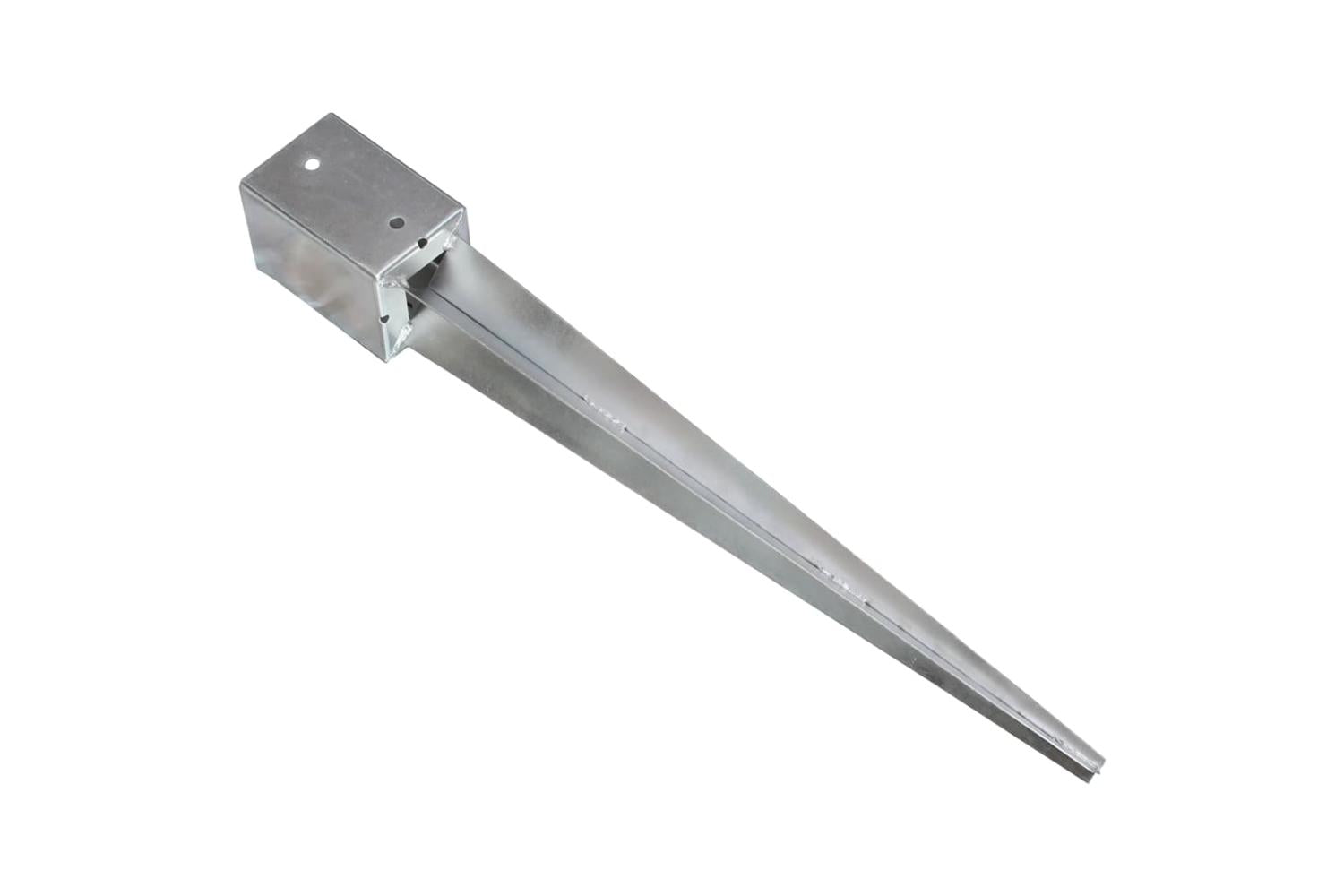 vidaXL 145415 Ground Spikes 12 Pcs Silver 9x9x75cm Galvanised Steel-3