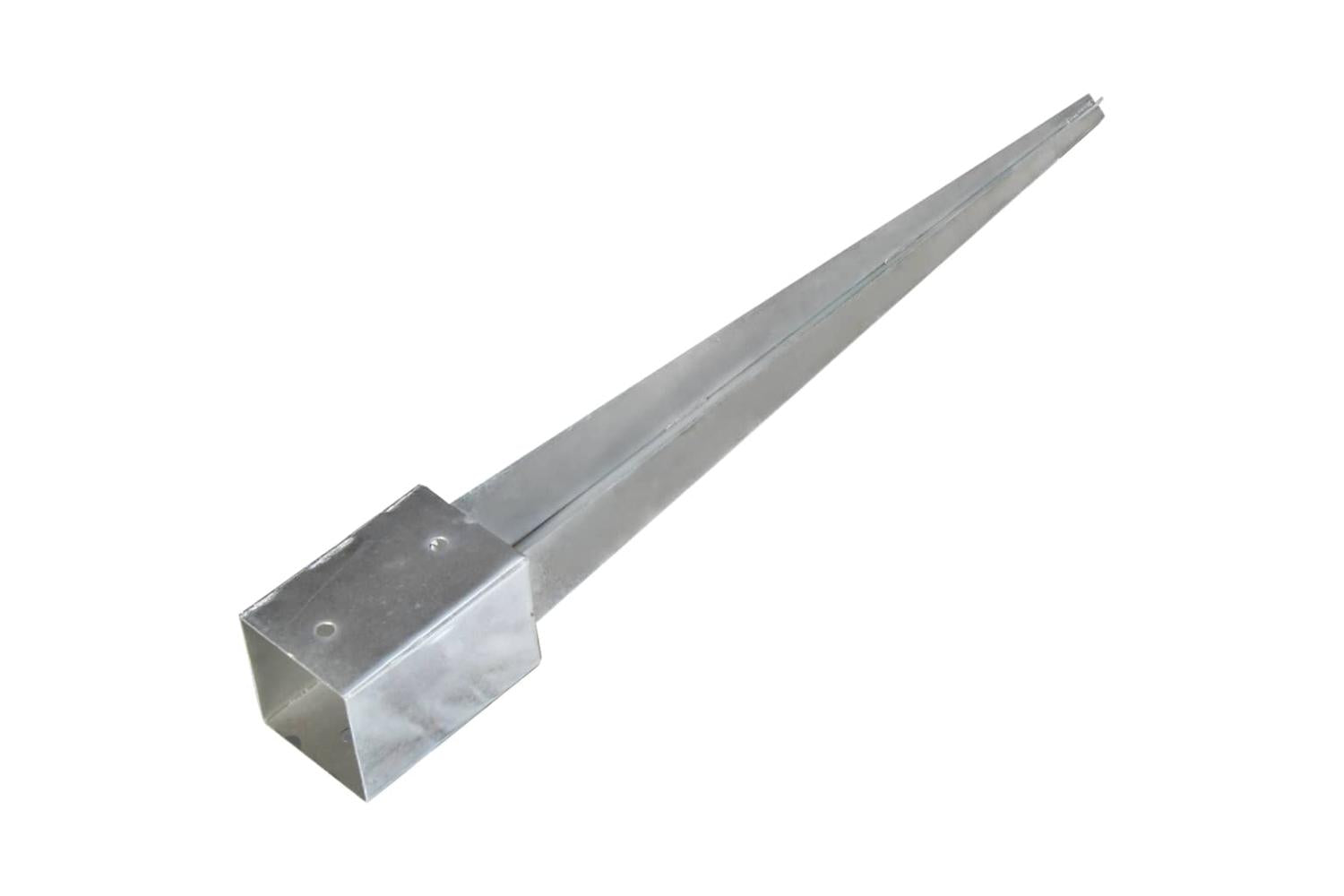 vidaXL 145415 Ground Spikes 12 Pcs Silver 9x9x75cm Galvanised Steel-4