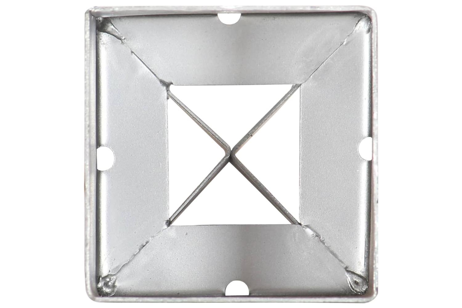vidaXL 145415 Ground Spikes 12 Pcs Silver 9x9x75cm Galvanised Steel-5