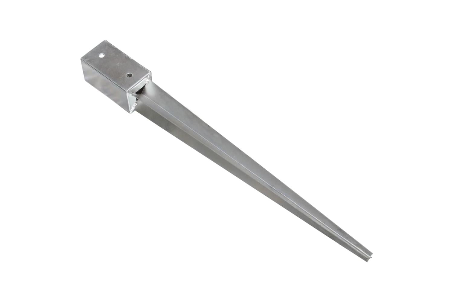vidaXL 145403 Ground Spikes 12 Pcs Silver 7x7x75cm Galvanised Steel-3