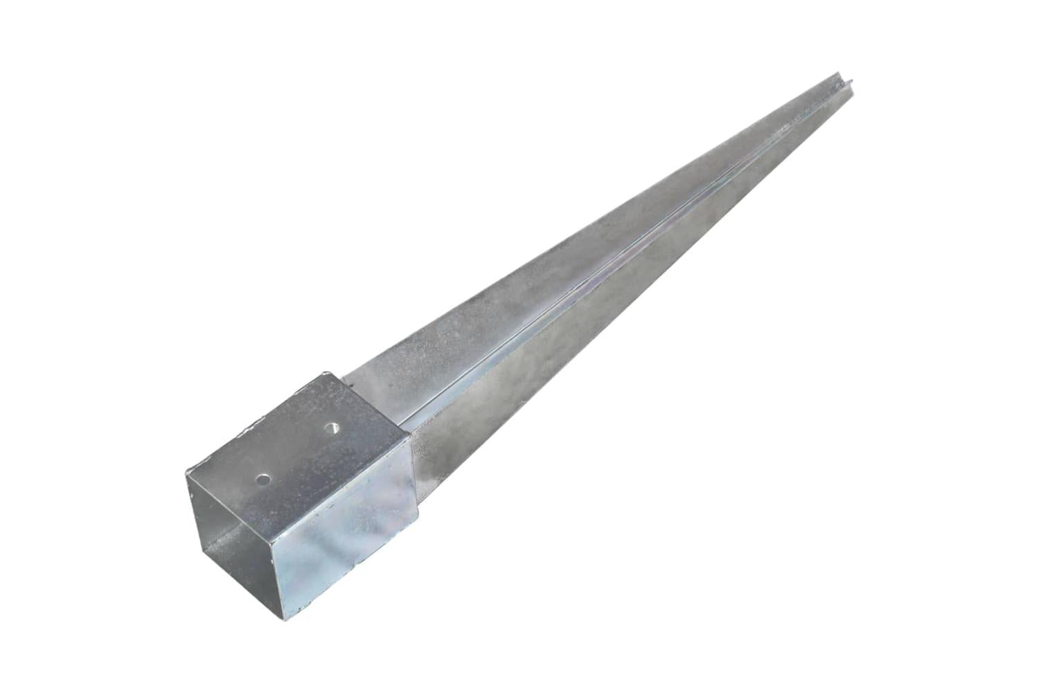 vidaXL 145420 Ground Spikes 6 Pcs Silver 10x10x76cm Galvanised Steel-4