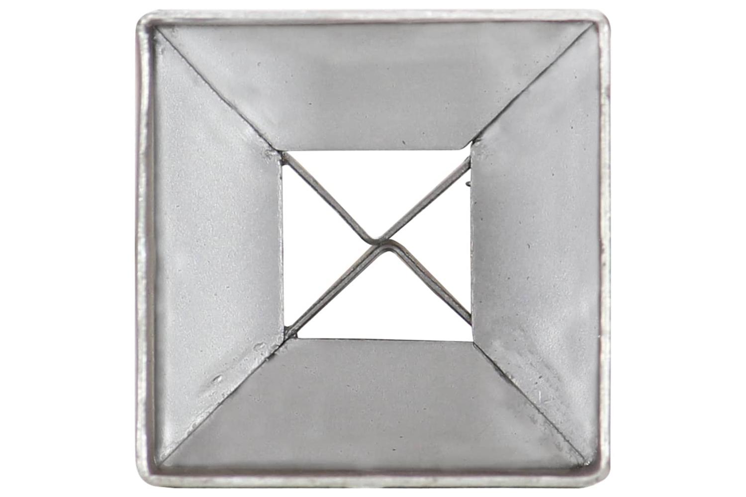 vidaXL 145402 Ground Spikes 6 Pcs Silver 7x7x75cm Galvanised Steel-5