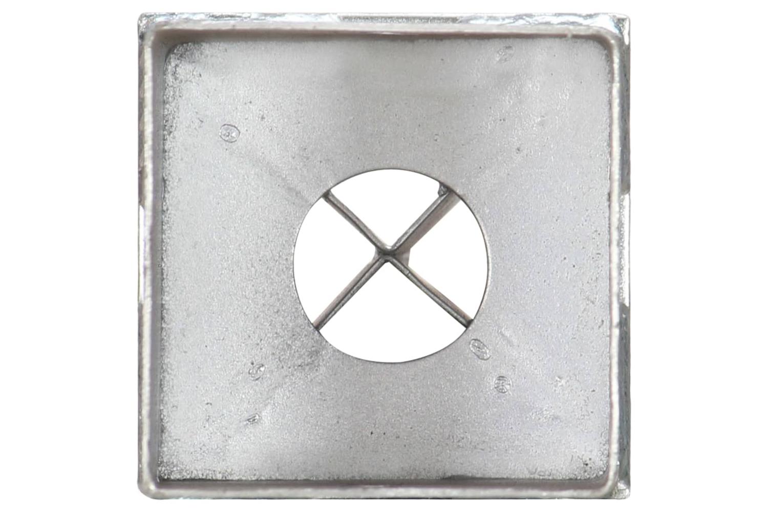 vidaXL 145408 Ground Spikes 6 Pcs Silver 8x8x76cm Galvanised Steel-5