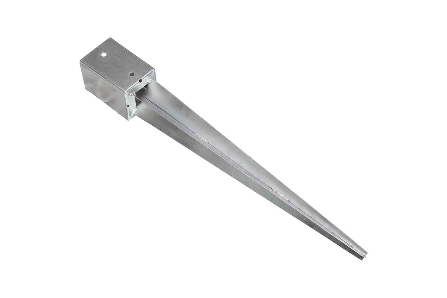 vidaXL 145414 Ground Spikes 6 Pcs Silver 9x9x75cm Galvanised Steel-3