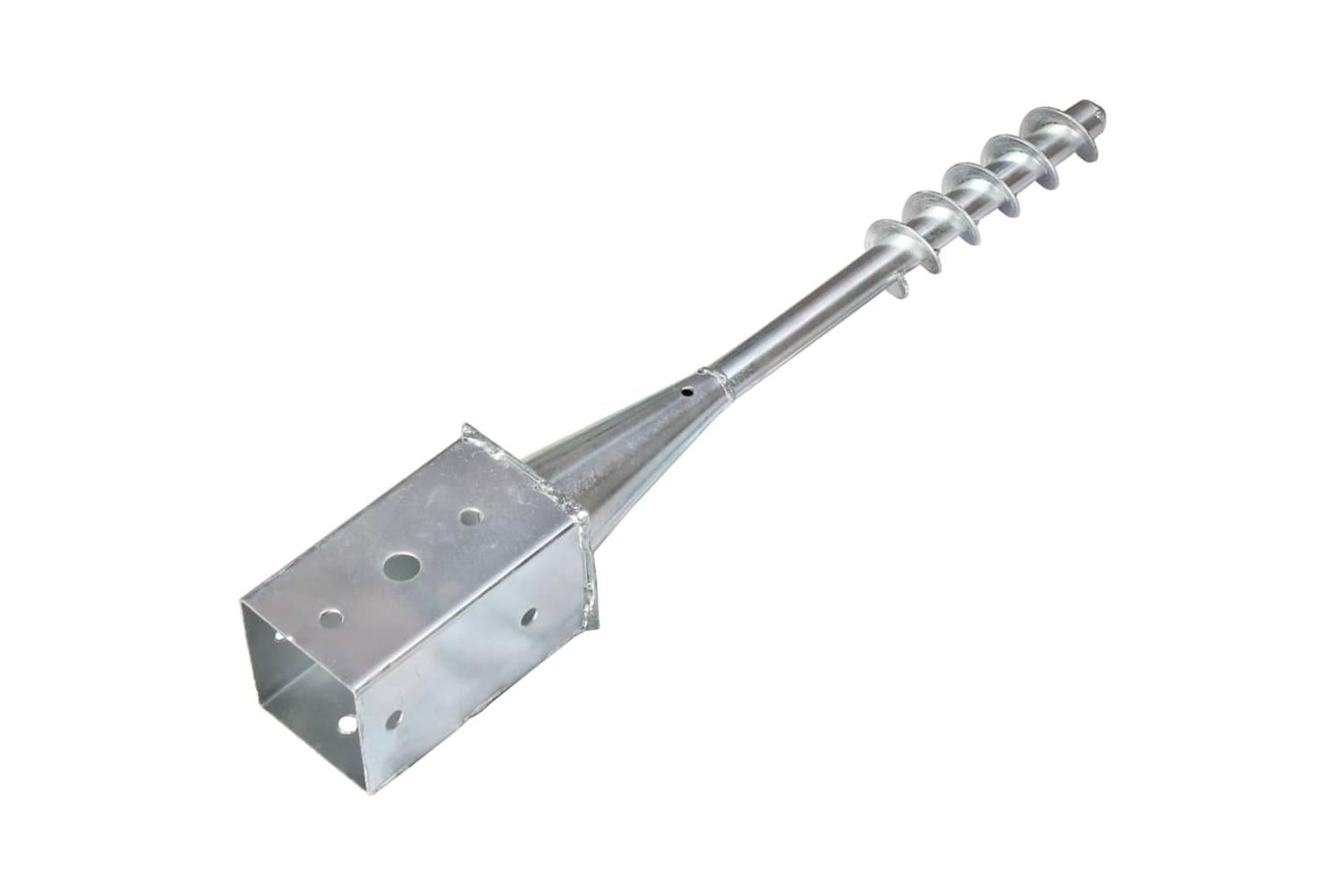 vidaXL 145438 Ground Spikes 6 Pcs Silver 8x8x57cm Galvanised Steel-3