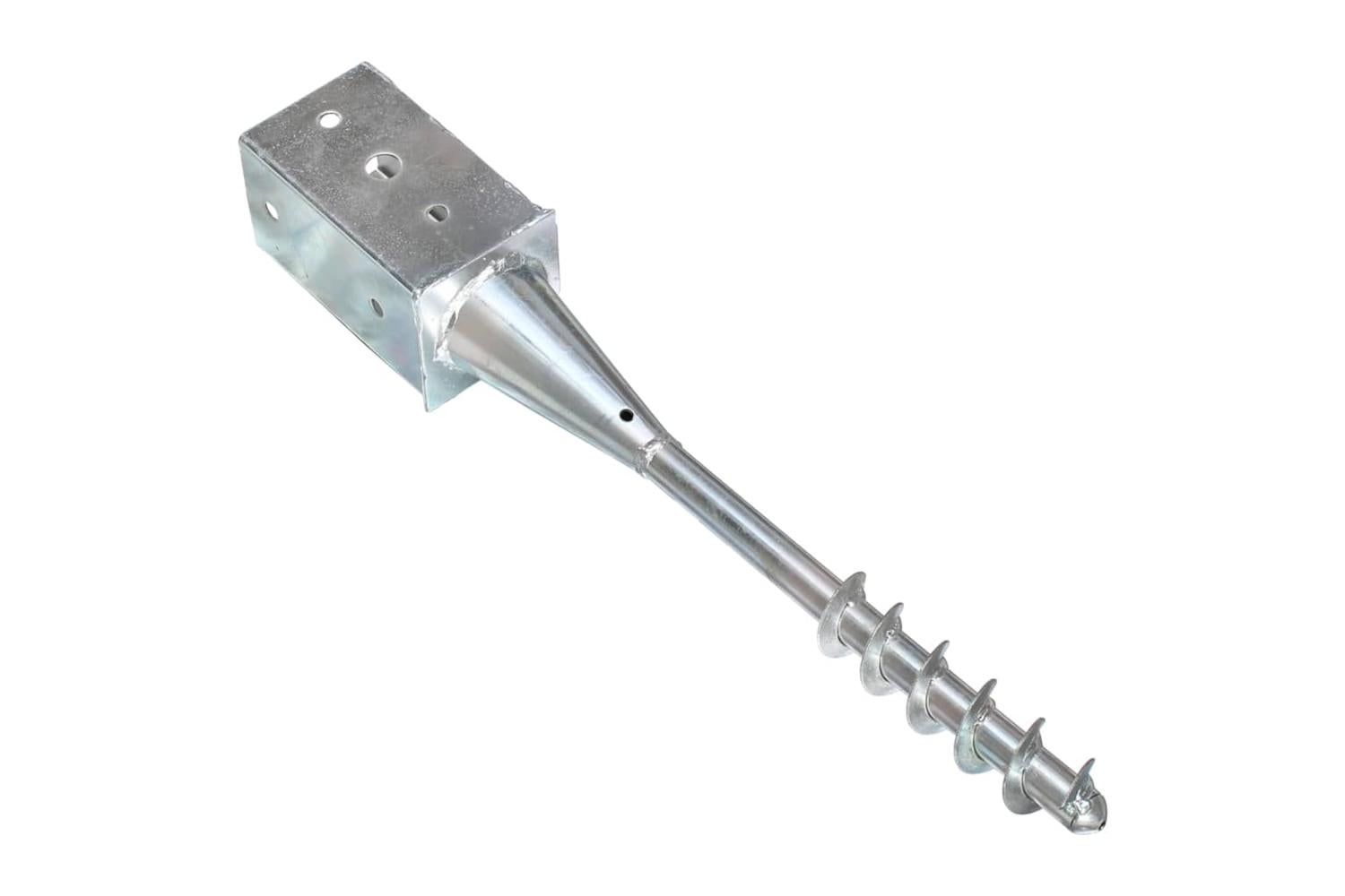 vidaXL 145438 Ground Spikes 6 Pcs Silver 8x8x57cm Galvanised Steel-4