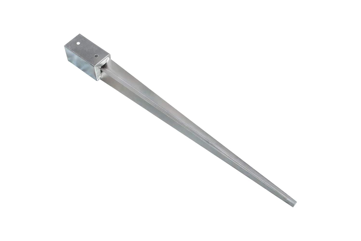 vidaXL 145405 Ground Spikes 6 Pcs Silver 7x7x90cm Galvanised Steel-3