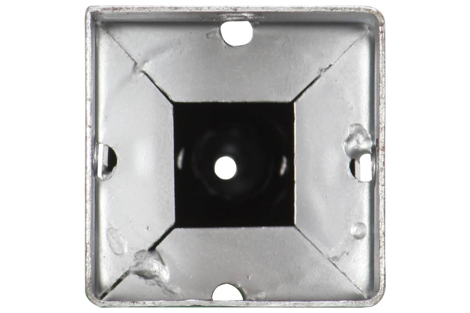 vidaXL 145435 Ground Spikes 2 Pcs Silver 7x7x56cm Galvanised Steel-5