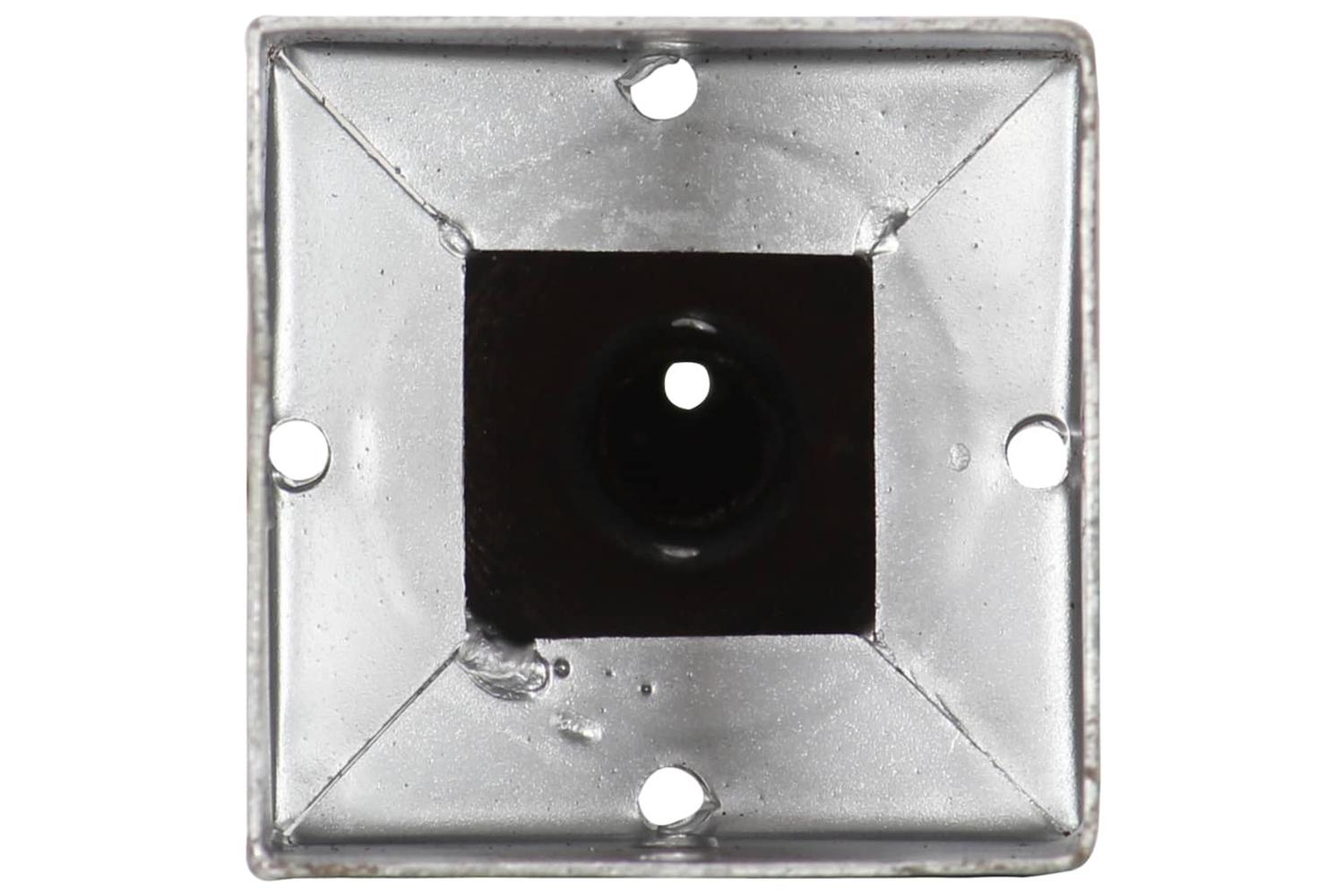 vidaXL 145439 Ground Spikes 2 Pcs Silver 9x9x56cm Galvanised Steel-5