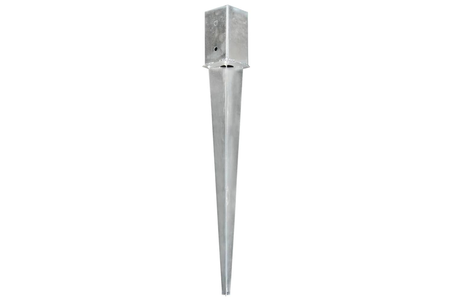 vidaXL 145409 Ground Spikes 12 Pcs Silver 8x8x76cm Galvanised Steel-2