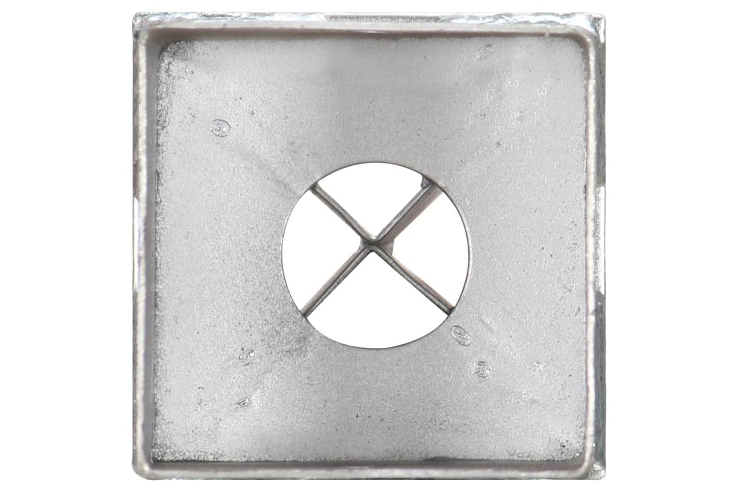 vidaXL 145409 Ground Spikes 12 Pcs Silver 8x8x76cm Galvanised Steel-5