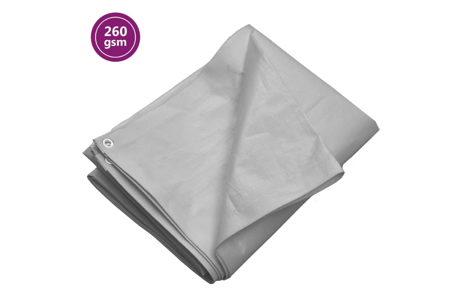 Vidaxl 151509 Tarpaulin 260 G/mâ² 6x12 M Grey Hdpe