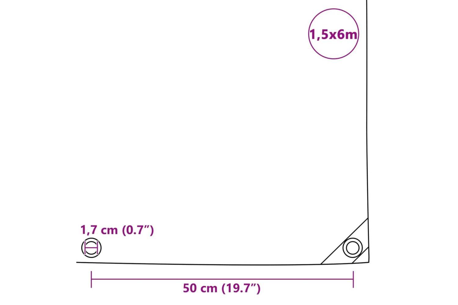 Vidaxl Tarpaulin 650 G/mÂ² 1.5x6 M Green-6