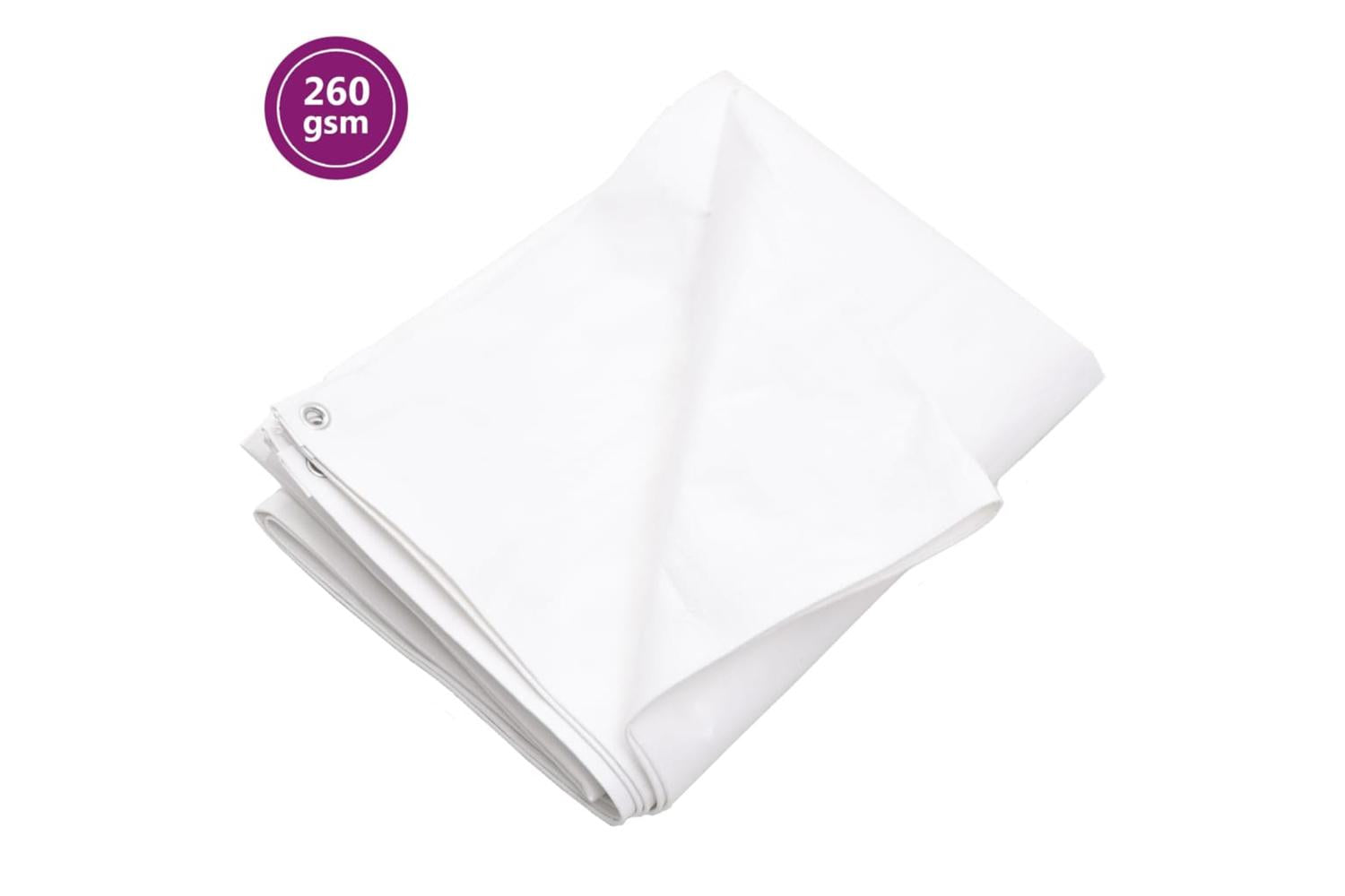 Vidaxl 151603 Tarpaulin 260 G/mâ² 6x8 M White Hdpe