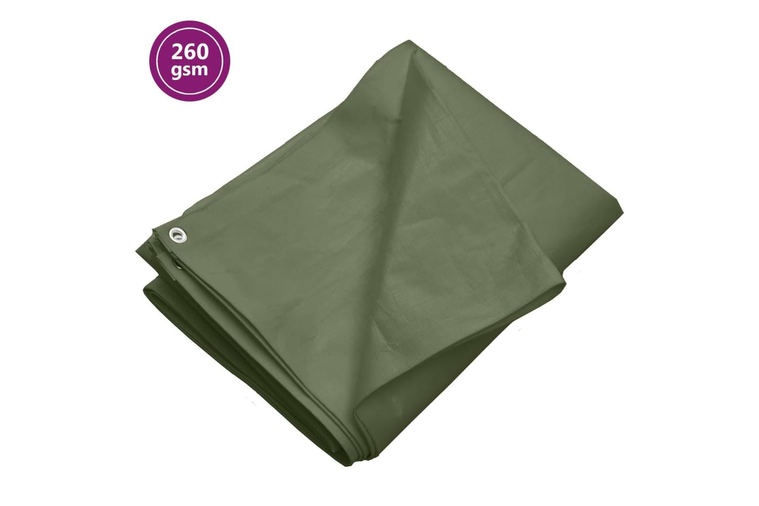 Vidaxl 151549 Tarpaulin 260 G/mâ² 3x6 M Green Hdpe