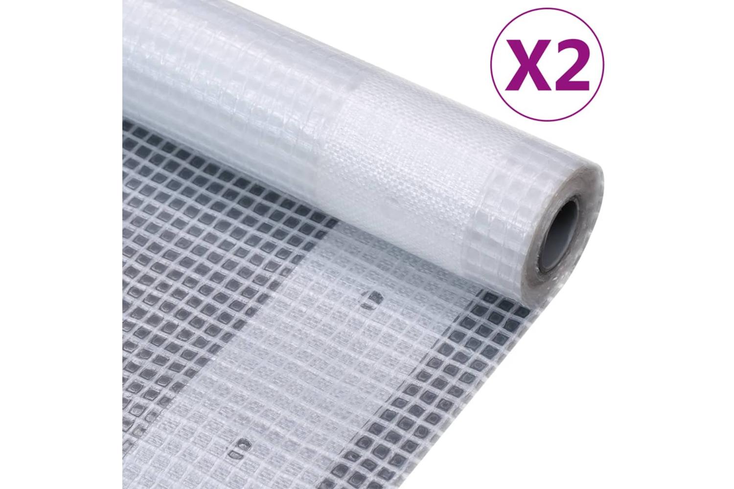 Vidaxl 3082827 Leno Tarpaulins 2 Pcs 260 G/mâ² 4x3 M White