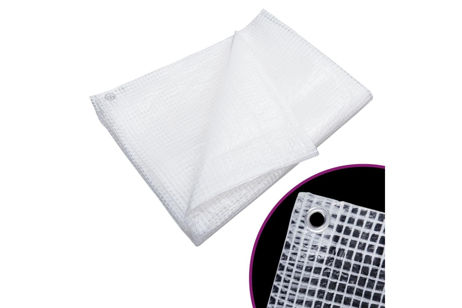 Vidaxl 151622 Leno Tarpaulin 140 G/mâ² 8x8 M White