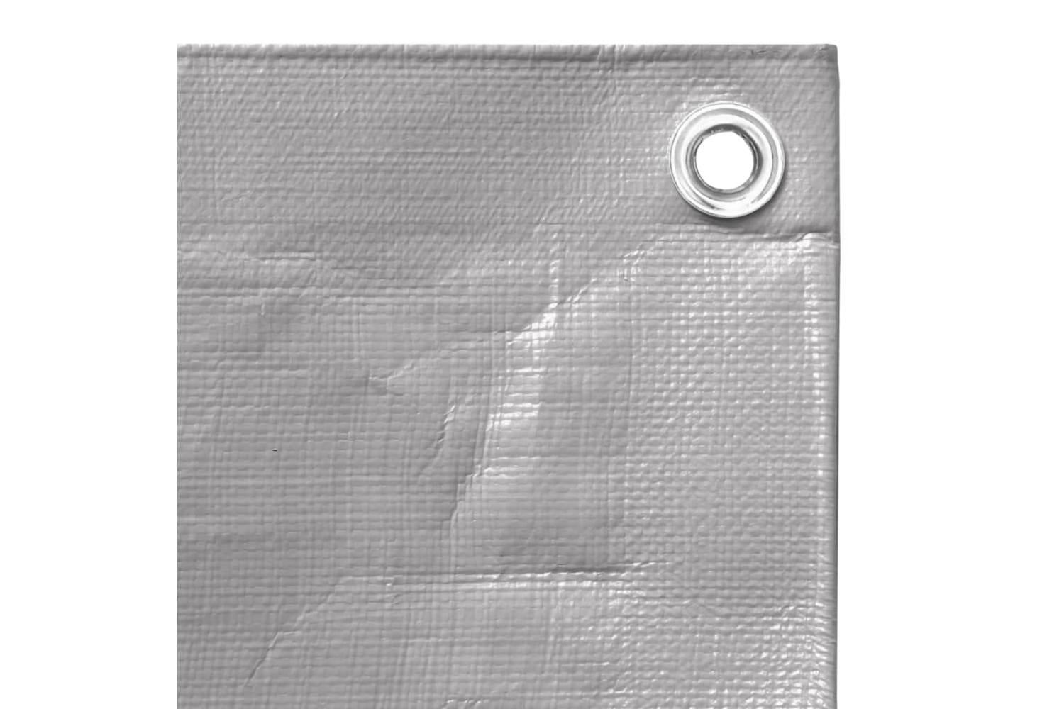 Vidaxl 151507 Tarpaulin 260 G/mâ² 6x8 M Grey Hdpe-4