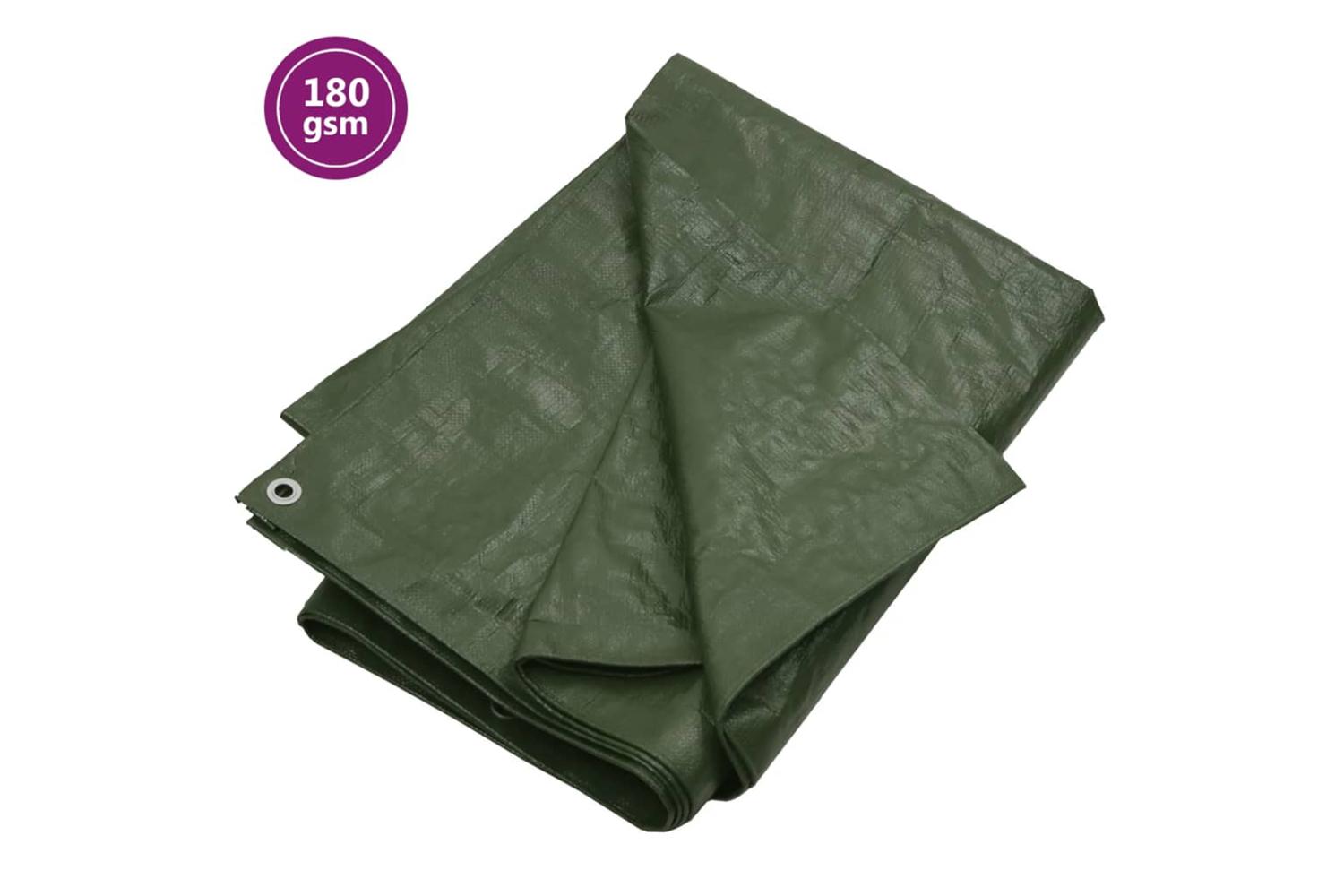 Vidaxl 151530 Tarpaulin 180 G/mâ² 3x3 M Green Hdpe