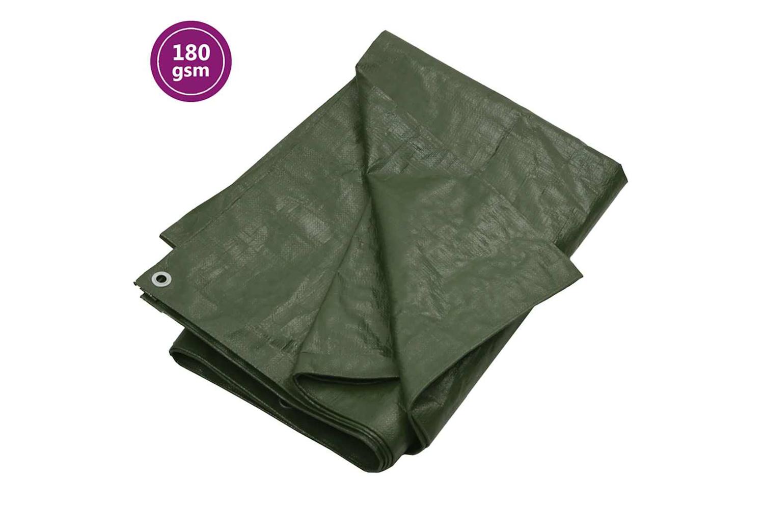 Vidaxl 151542 Tarpaulin 180 G/mâ² 8x8 M Green Hdpe