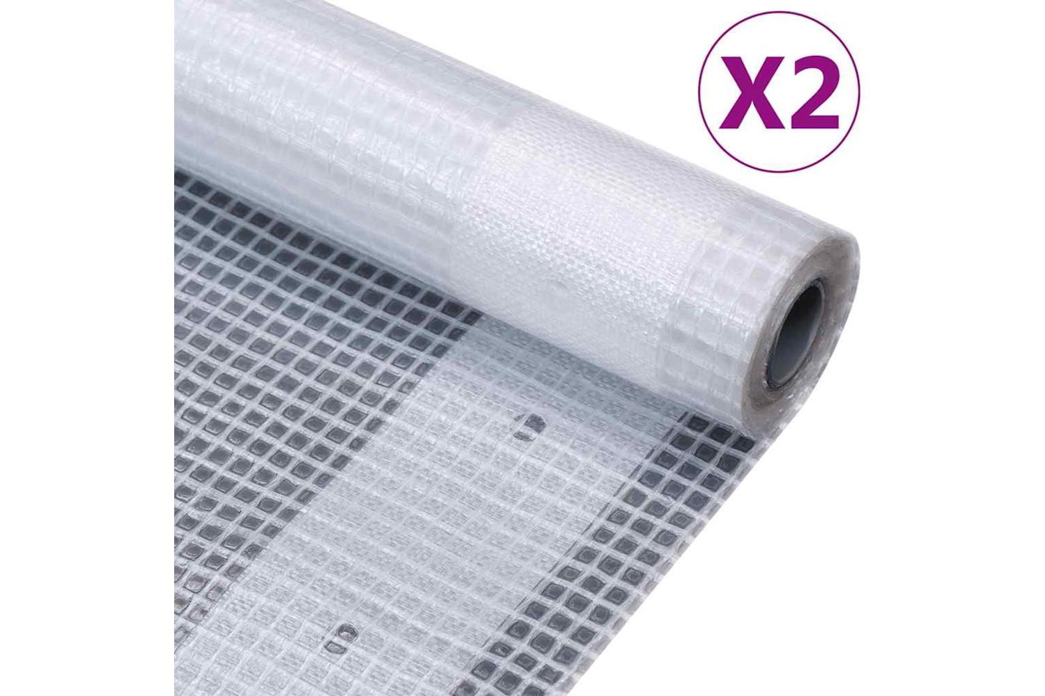 Vidaxl 3082832 Leno Tarpaulins 2 Pcs 260 G/mâ² 4x10 M White