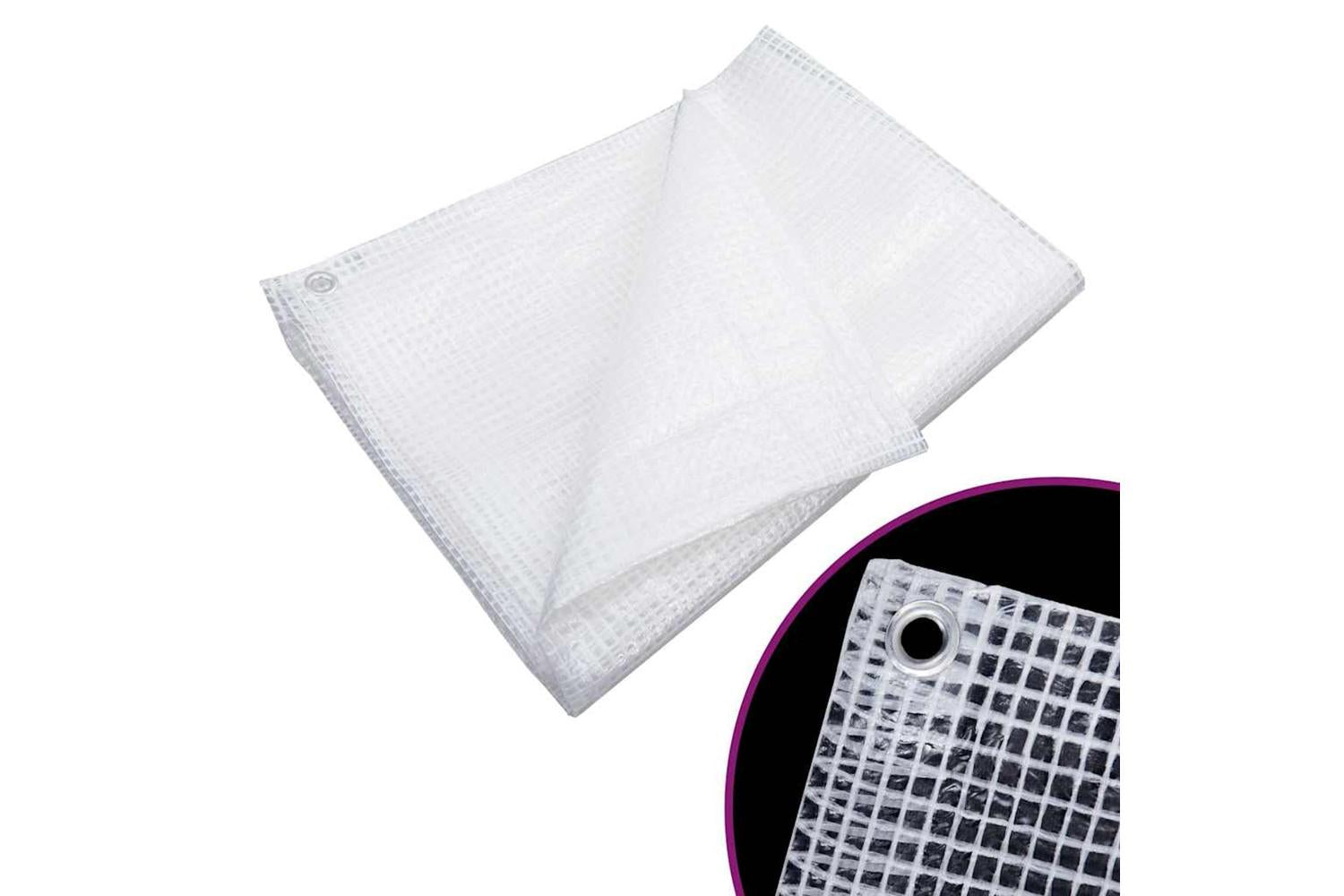 Vidaxl 151619 Leno Tarpaulin 140 G/mâ² 6x8 M White